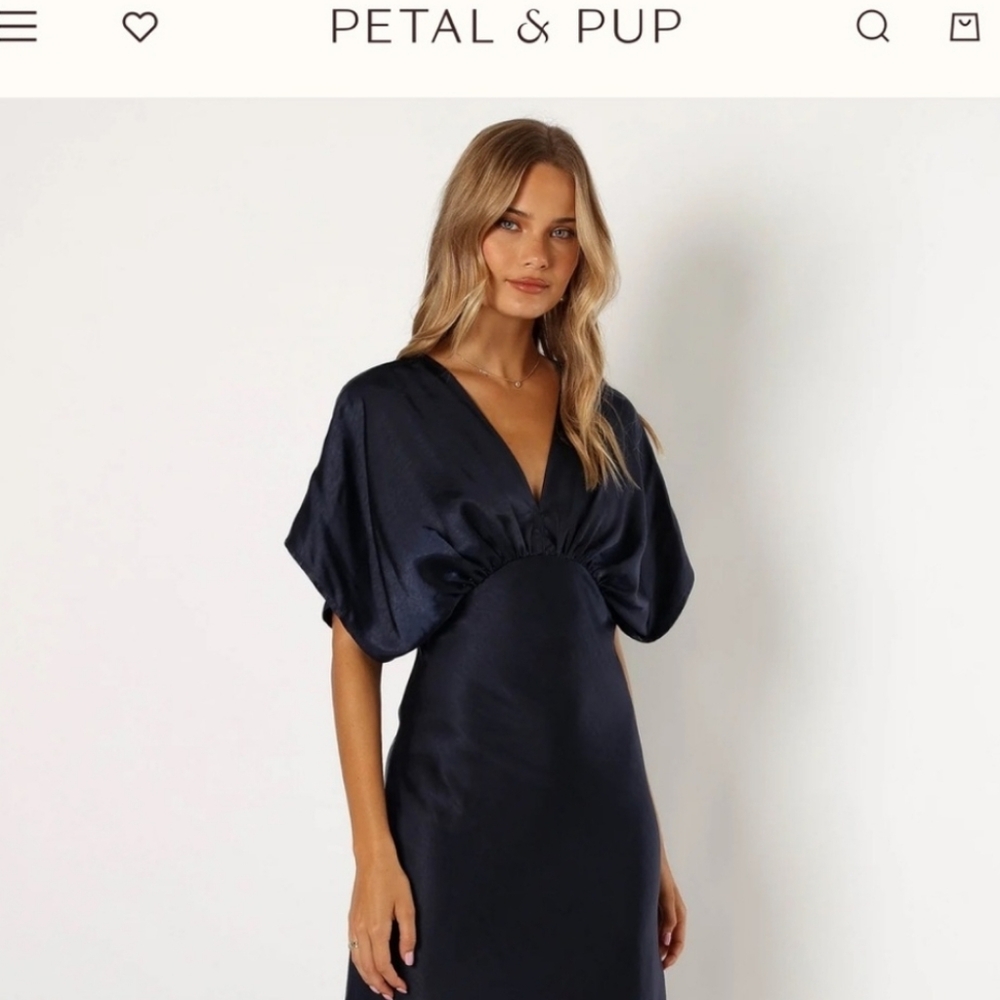 Petal & Pup Navy Midi Dress